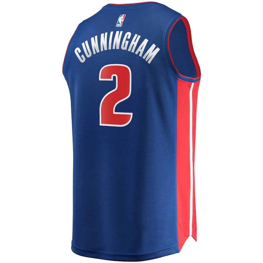 Men's Detroit Pistons Cade Cunningham Blue Jersey