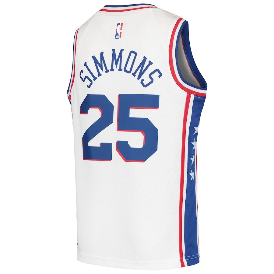 Men's Philadelphia 76ers Ben Simmons White Jersey