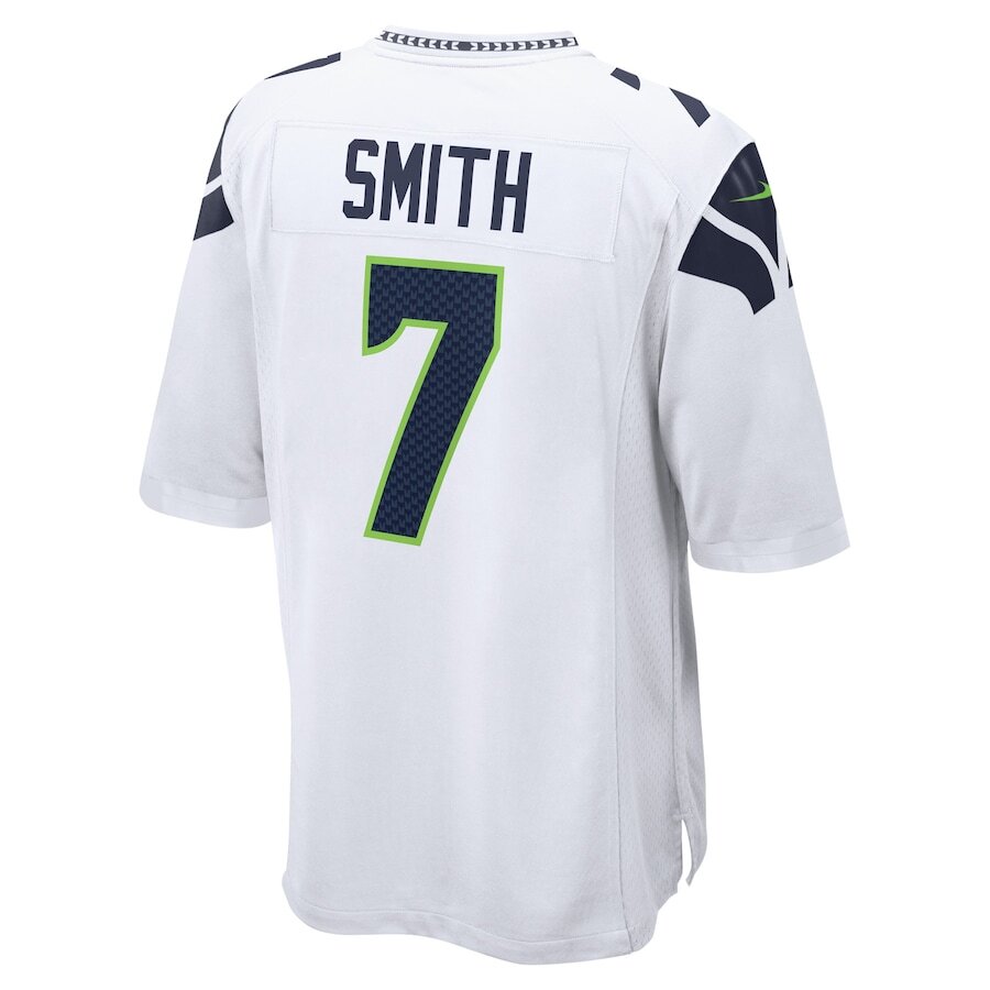 Men's Seattle Seahawks Geno Smith Neon White Jersey