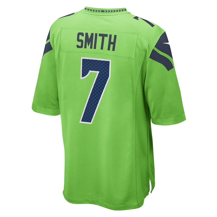 Men's Seattle Seahawks Geno Smith Neon Green Jersey