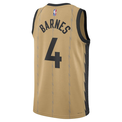 Men's Toronto Raptors Scottie Barnes Gold Jersey