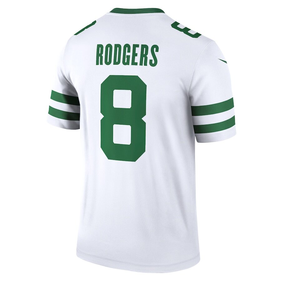 Men's New York Jets Aaron Rodgers White Jersey