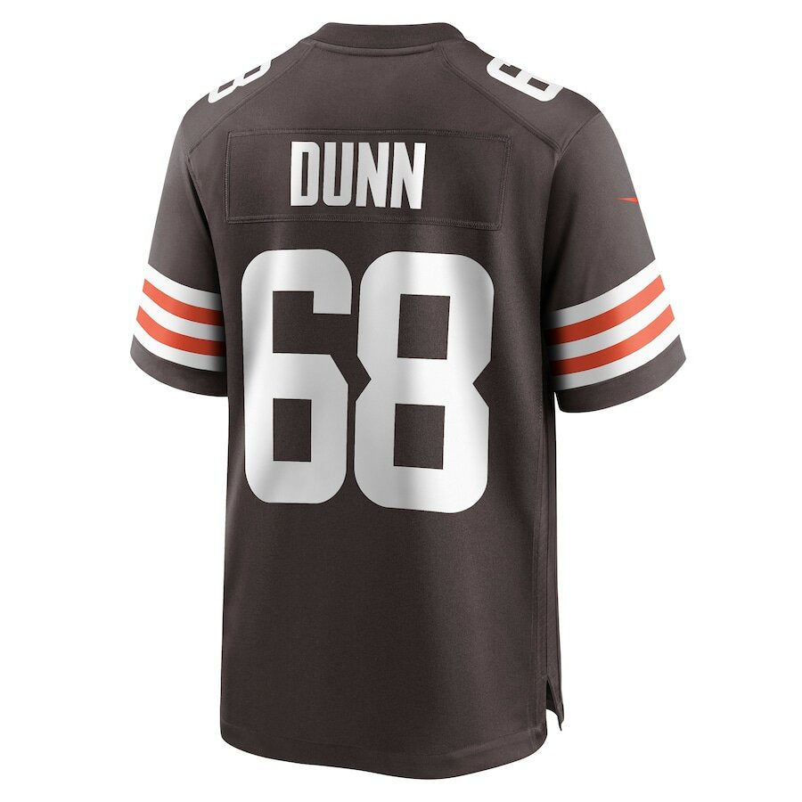 Men's Cleveland Browns Michael Dunn Brown Jersey.