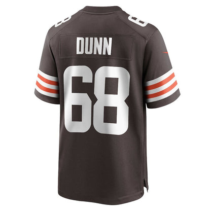 Men's Cleveland Browns Michael Dunn Brown Jersey.