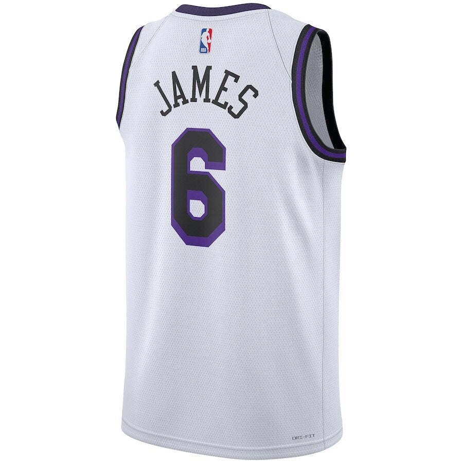 Men's Los Angeles Lakers LeBron James White Jersey