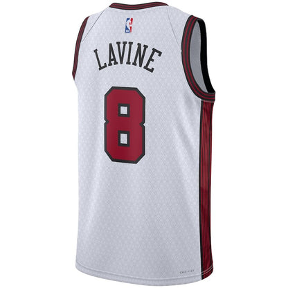 Men's Chicago Bulls Zach LaVine White Jersey