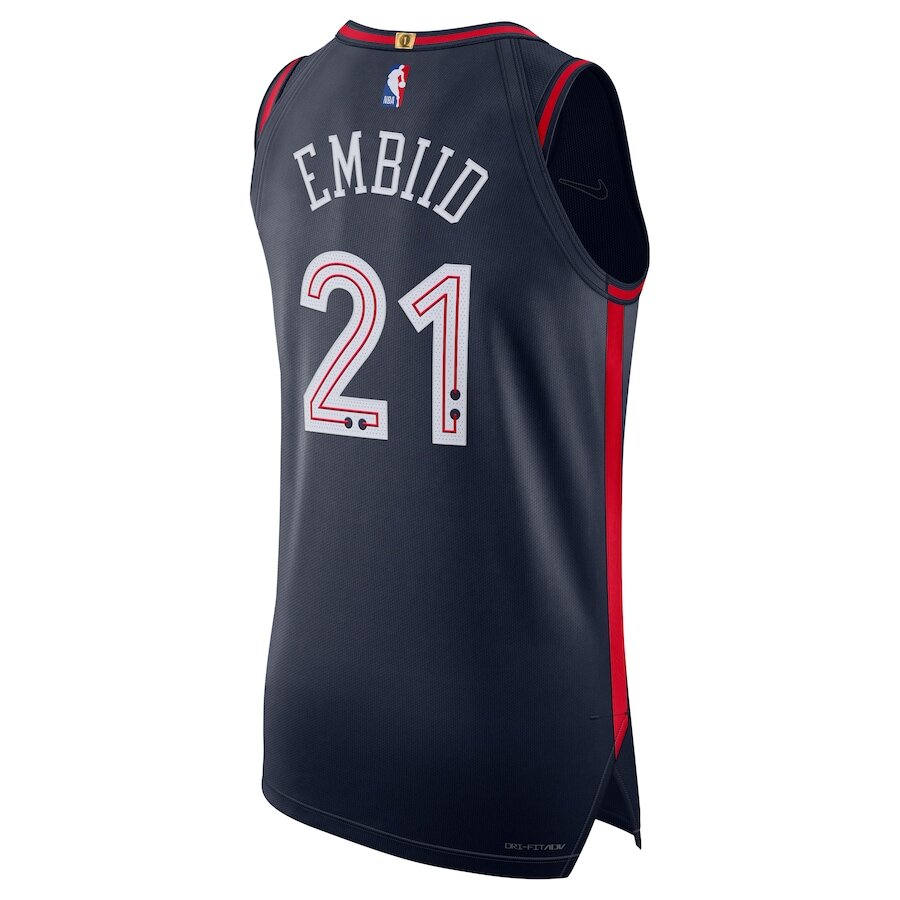 Men's Philadelphia 76ers Joel Embiid Navy Jersey