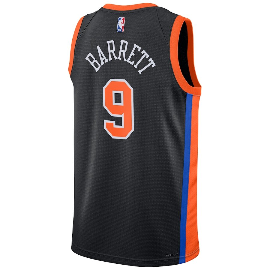 Men's New York Knicks RJ Barrett Black Jersey