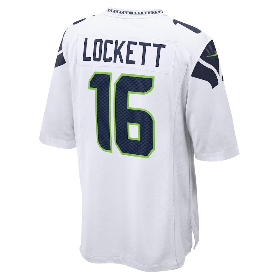 Men's Seattle Seahawks Tyler Lockett White Jersey