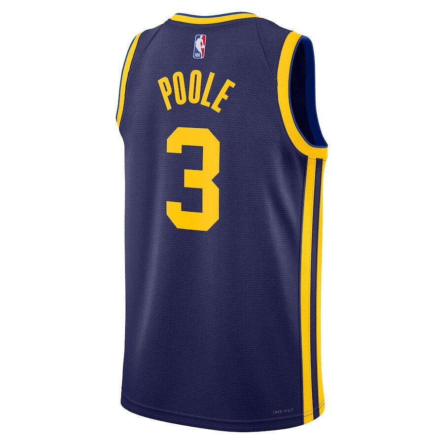 Men's Golden State Warriors Jordan Poole Navy Jersey