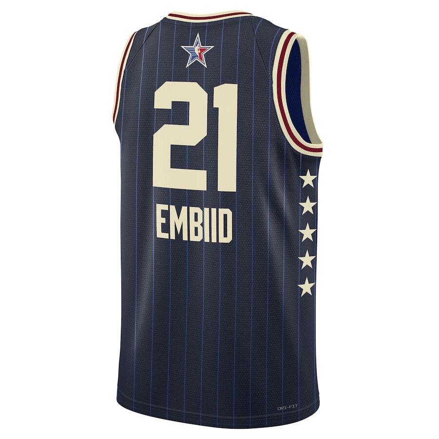 Men's Philadelphia 76ers Joel Embiid Navy Jersey