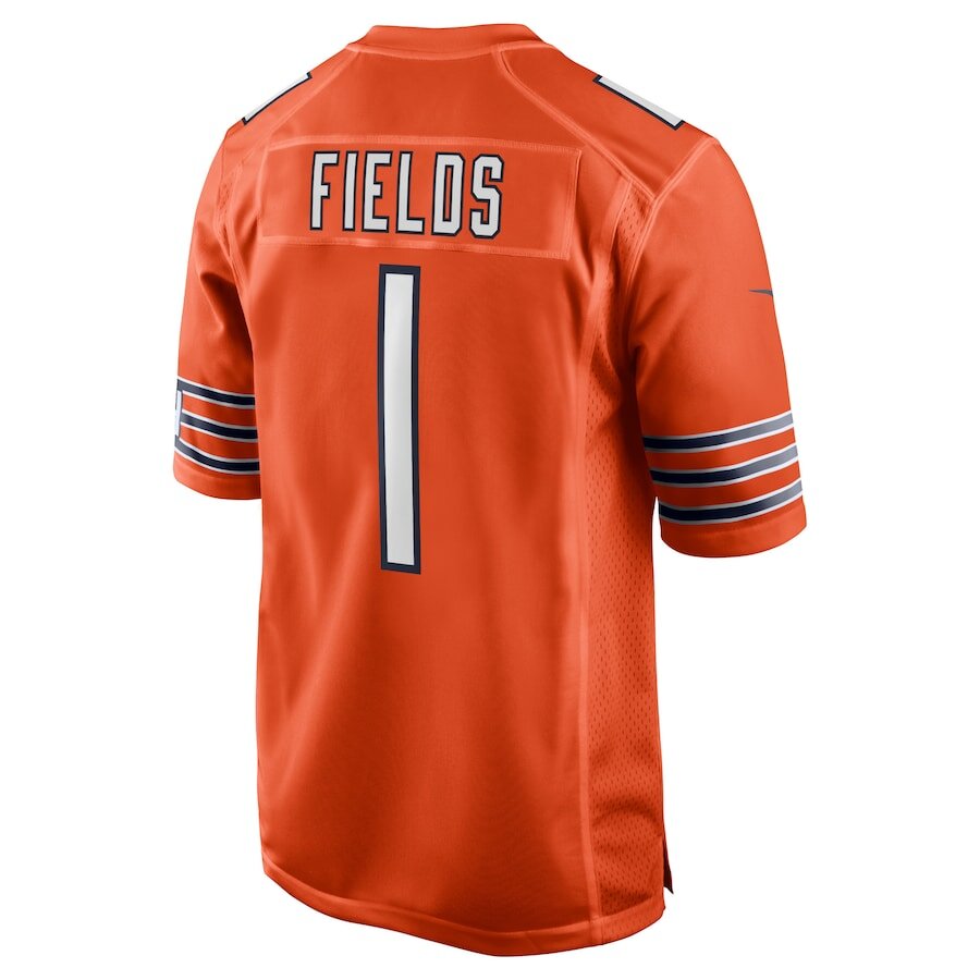 Men's Chicago Bears Justin Fields Orange Jersey