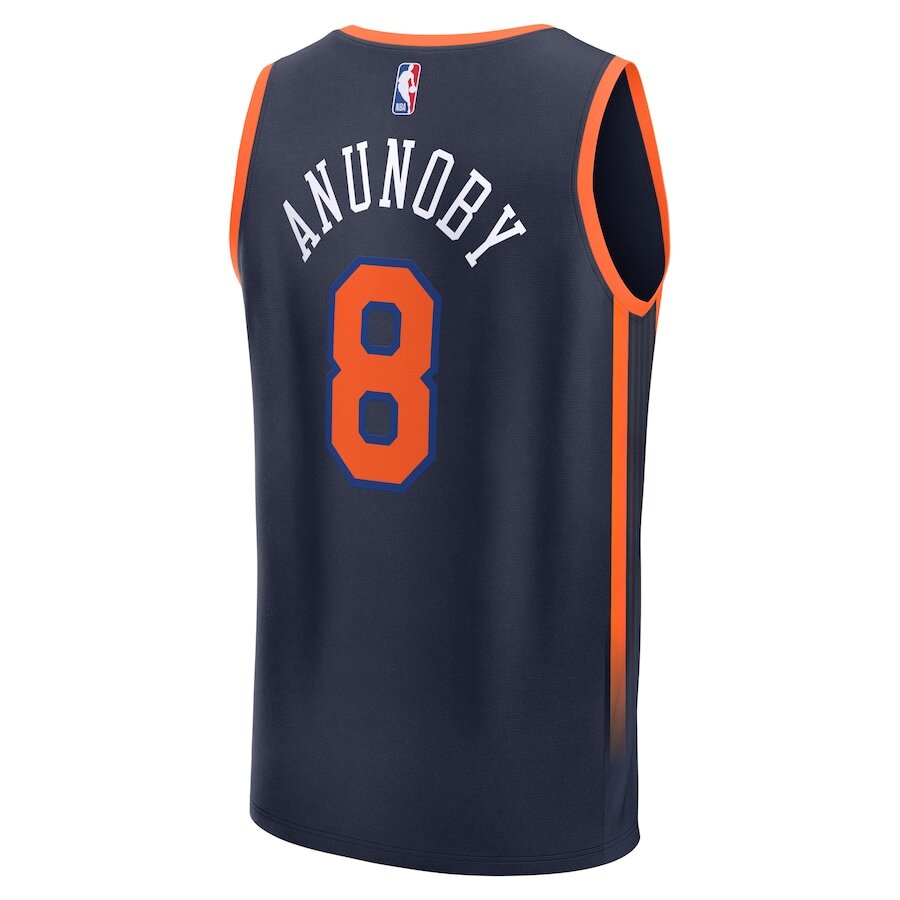 Men's New York Knicks OG Anunoby Navy Jersey