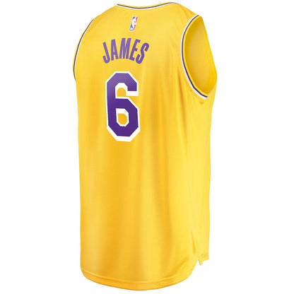 Men's Los Angeles Lakers LeBron James Gold Jersey