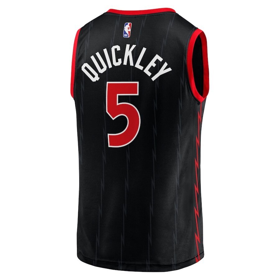 Men's Toronto Raptors Immanuel Quickley Black Jersey