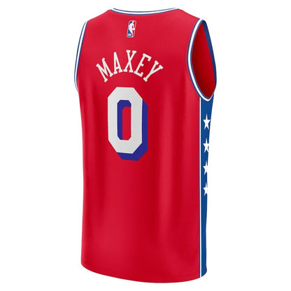 Men's Philadelphia 76ers Tyrese Maxey Red Jersey