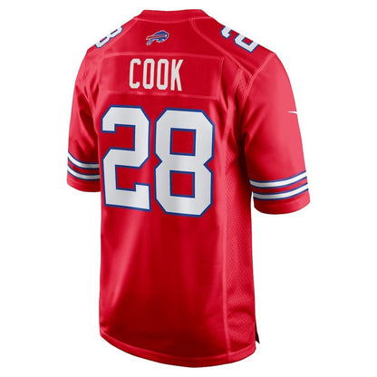 Men's Buffalo Bills James Cook Red Alternate Jersey