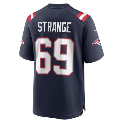 Men's New England Patriots Cole Strange Navy Jersey