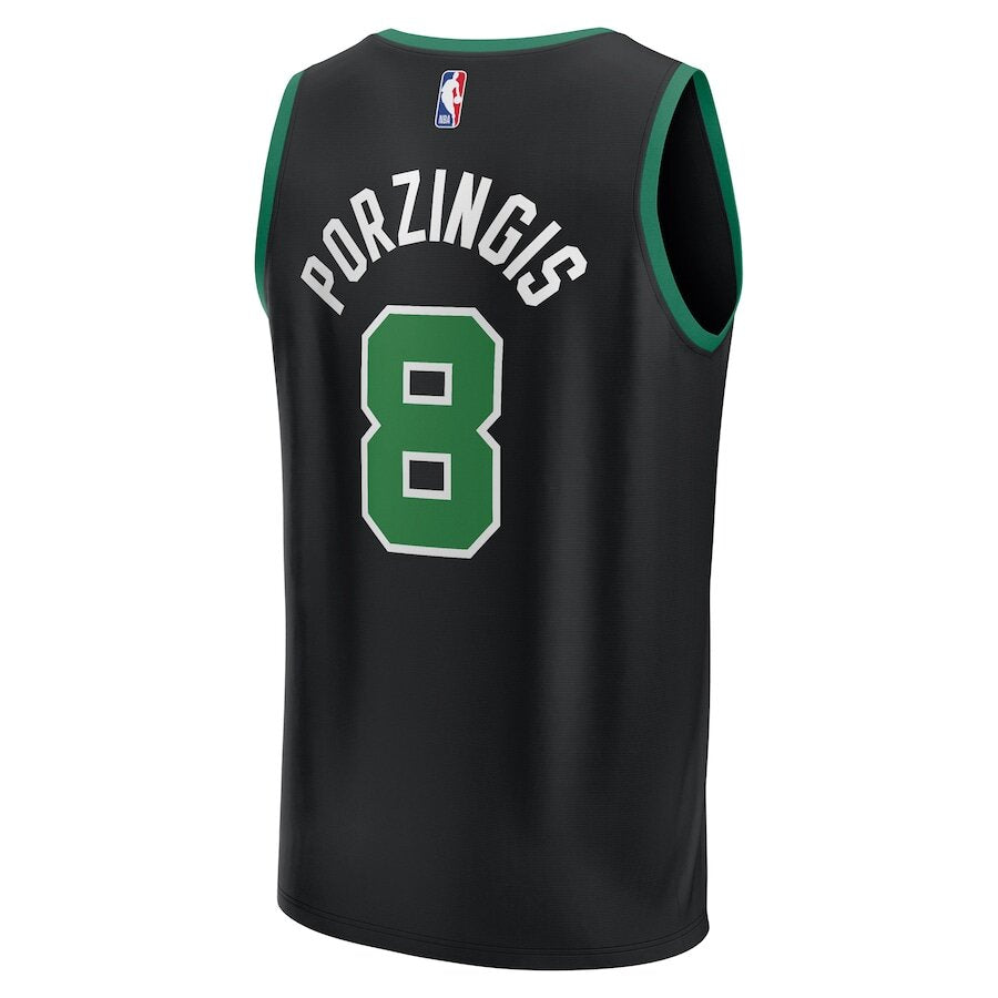 Men's Boston Celtics Kristaps Porzingis Black Jersey