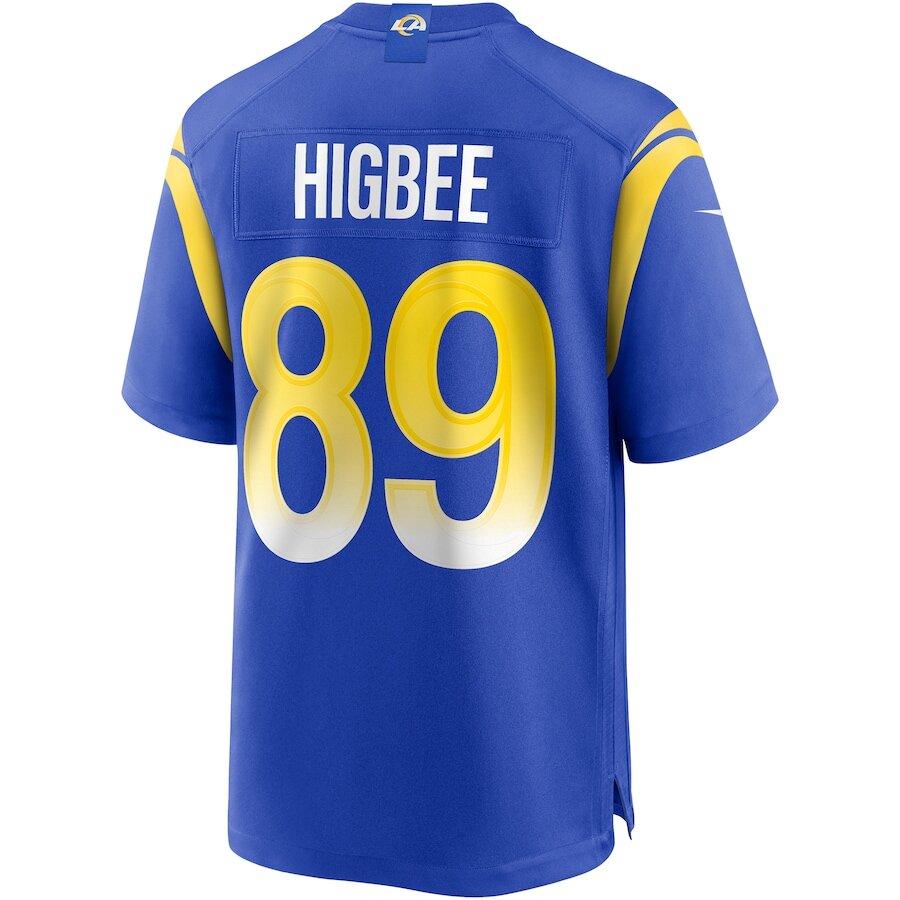 Men's Los Angeles Rams Tyler Higbee Royal Jersey.