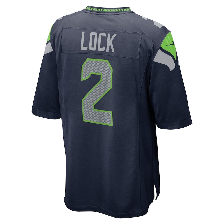 Men's Seattle Seahawks Drew Lock Navy Jersey