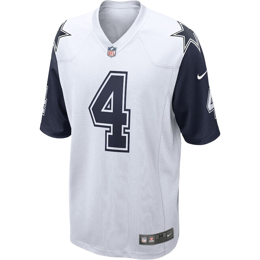 Youth Dallas Cowboys Dak Prescott White Alternate Jersey