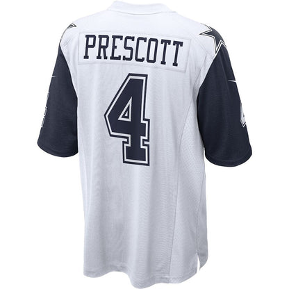 Youth Dallas Cowboys Dak Prescott White Alternate Jersey