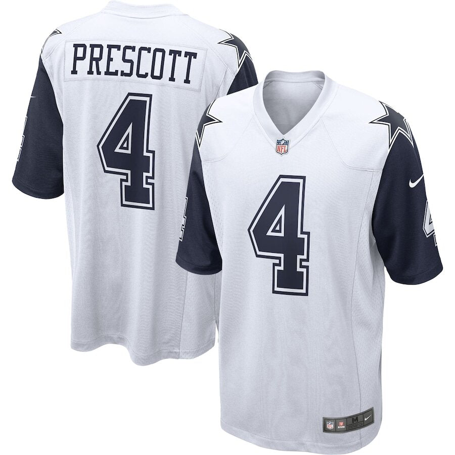 Youth Dallas Cowboys Dak Prescott White Alternate Jersey