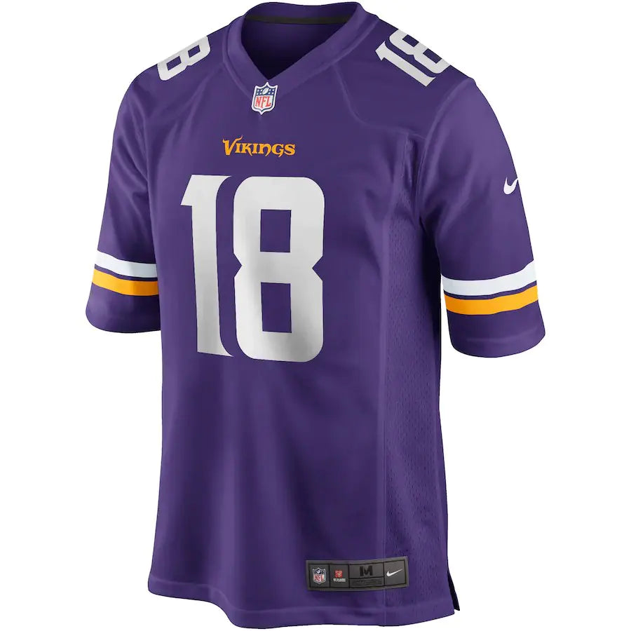 Men’s Minnesota Vikings Justin Jefferson Purple NFL Jersey.