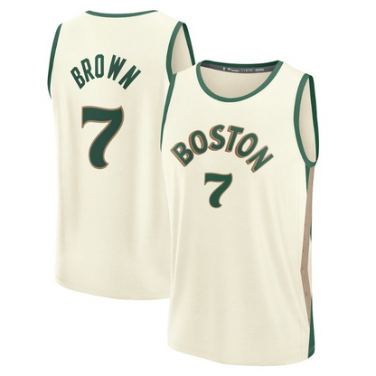 Men's Boston Celtics Jaylen Brown White Jersey