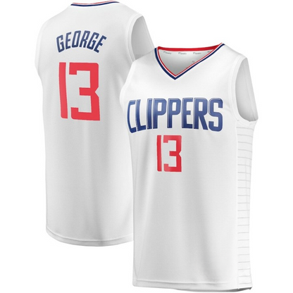 Men's LA Clippers Paul George White Jersey