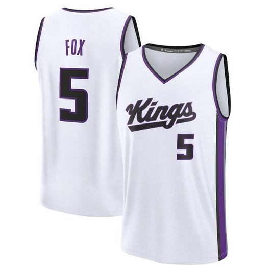 Men's Sacramento Kings De'Aaron Fox White Jersey