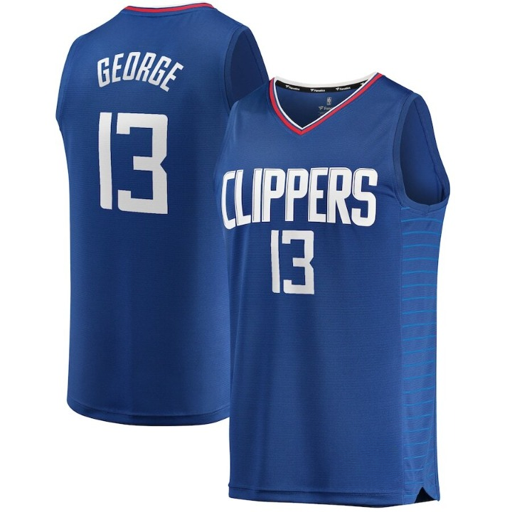 Men's LA Clippers Paul George Royal Jersey