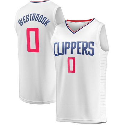 Men's LA Clippers Russell Westbrook White Jersey