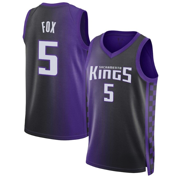 Men's Sacramento Kings De'Aaron Fox Purple Jersey