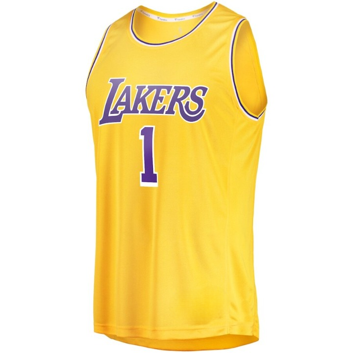 Men's Los Angeles Lakers D'Angelo Russell Gold Jersey