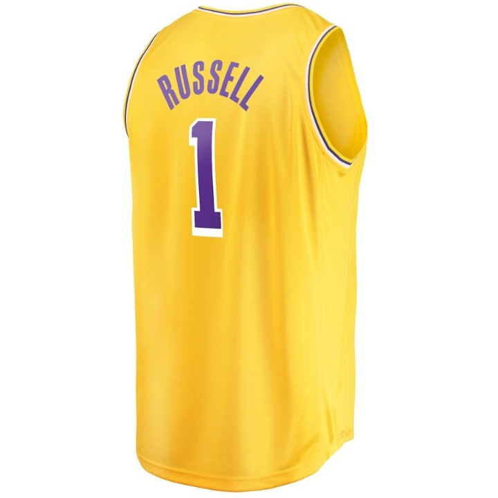 Men's Los Angeles Lakers D'Angelo Russell Gold Jersey