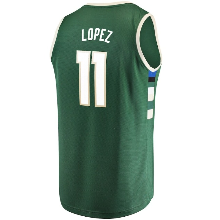 Men's Milwaukee Bucks Brook Lopez Green Jersey