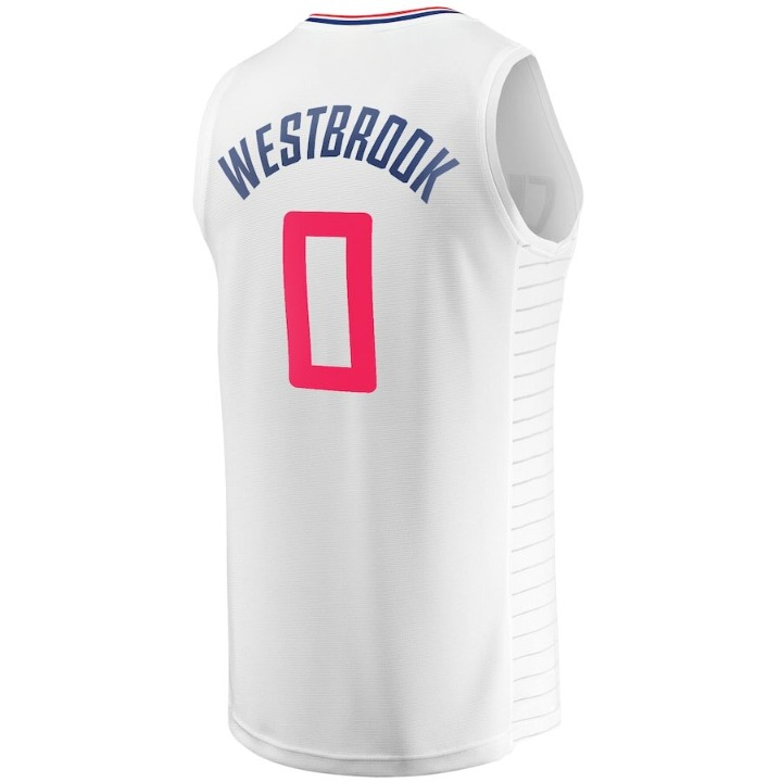 Men's LA Clippers Russell Westbrook White Jersey