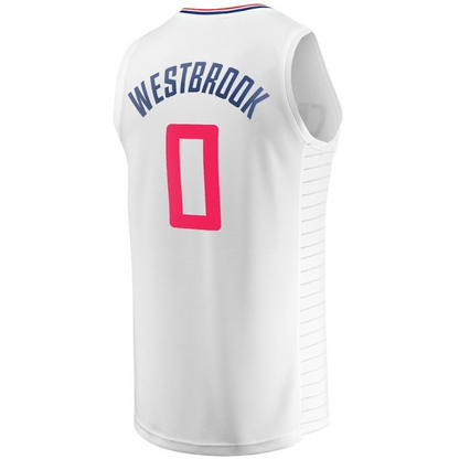 Men's LA Clippers Russell Westbrook White Jersey