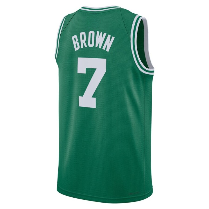 Men's Boston Celtics Jaylen Brown Green Jersey