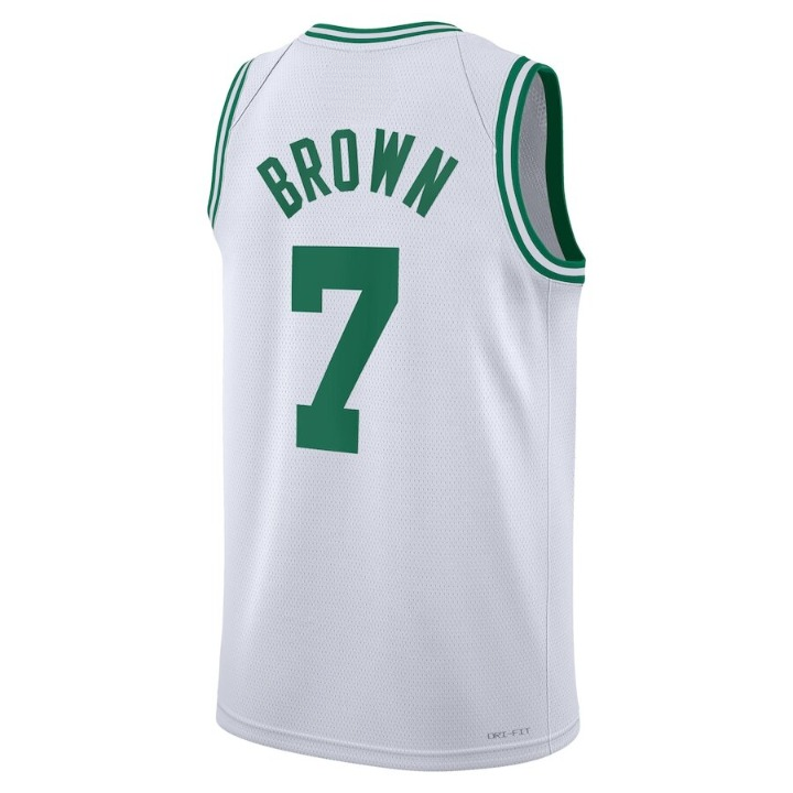 Men's Boston Celtics Jaylen Brown White Jersey