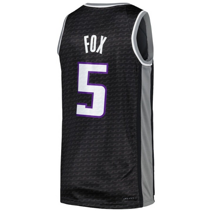 Men's Sacramento Kings De'Aaron Fox Black Jersey