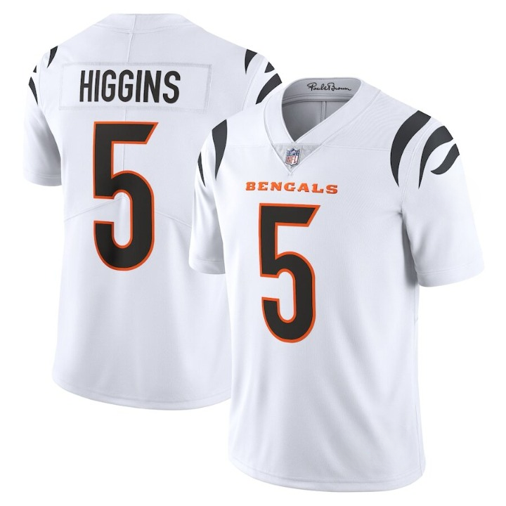 Men's Cincinnati Bengals Tee Higgins White Jersey