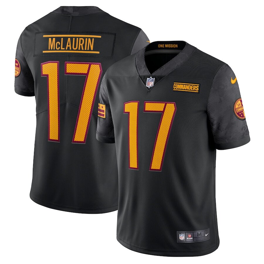 Youth Washington Commanders Terry McLaurin Black Alternate Jersey