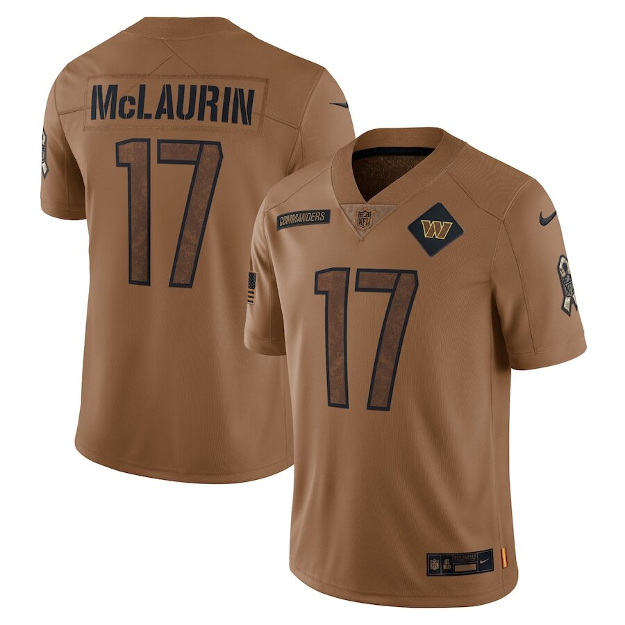 Men's Washington Commanders Terry McLaurin Brown Jersey