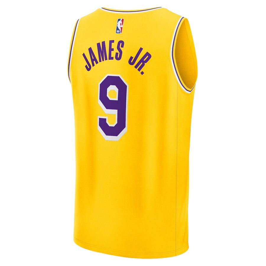 Los Angeles Lakers Bronny James Gold Jersey