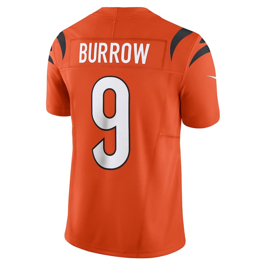 Men's Cincinnati Bengals Joe Burrow Orange Jersey