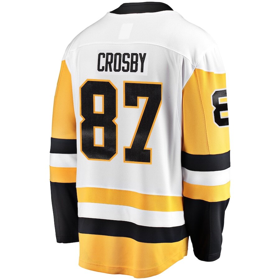 Men's Pittsburgh Penguins Sidney Crosby White Jersey