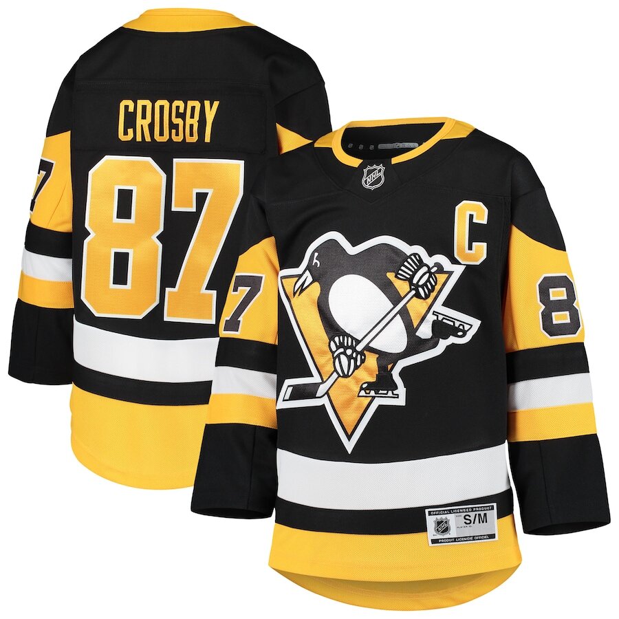 Youth Pittsburgh Penguins Sidney Crosby Black Jersey